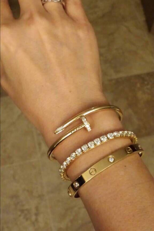 Cartier Nail And Love Bangle With Tennis Bracelet
