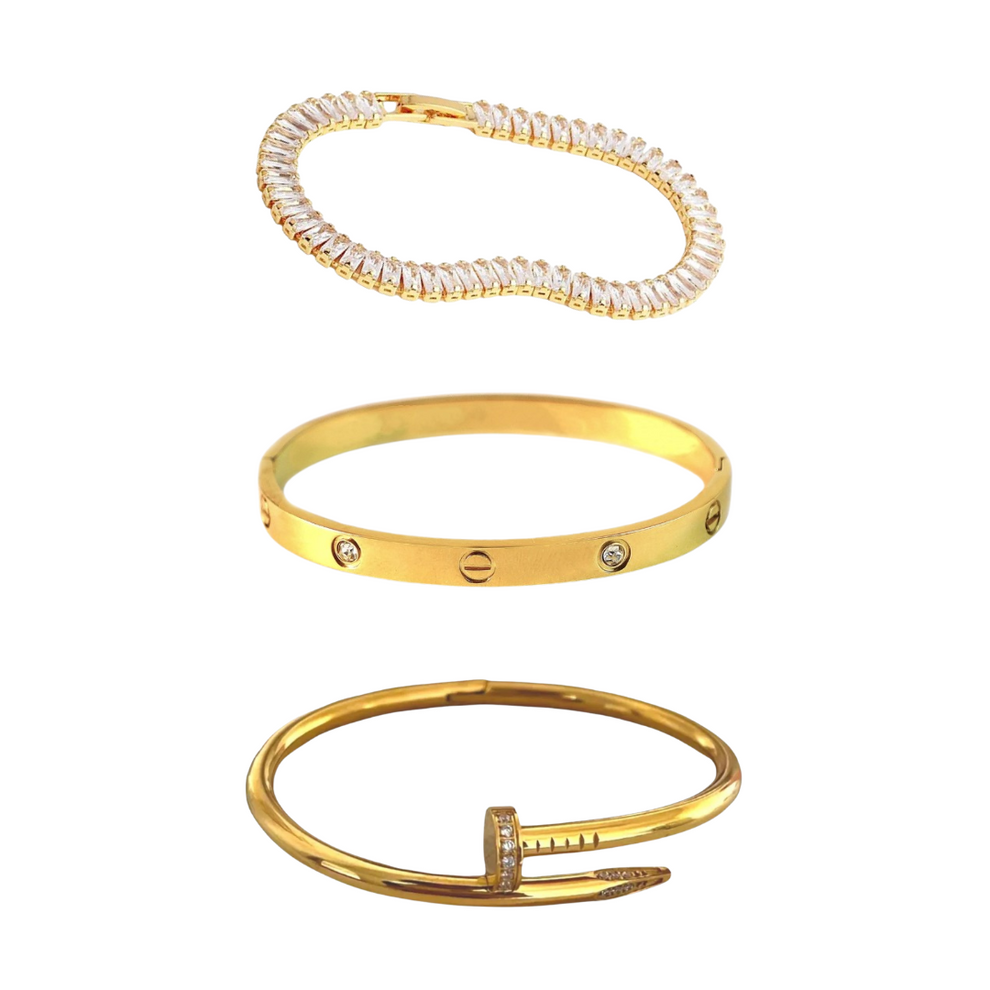 Cartier Nail And Love Bangle With Tennis Bracelet