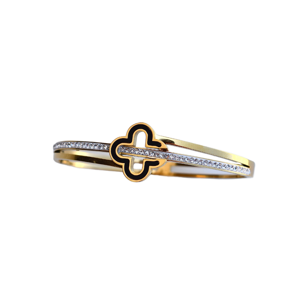 Clover Diamond Bangle