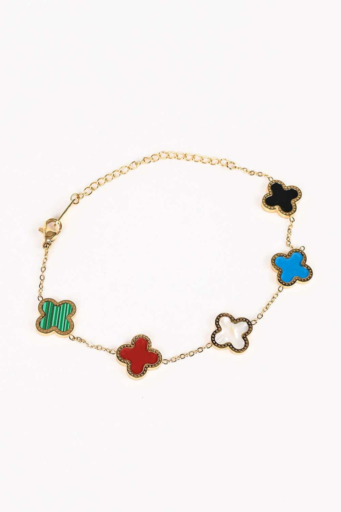 Multi Colour Clover Bracelet