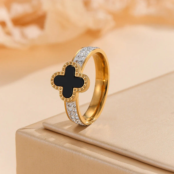 Beaded Clover Ring